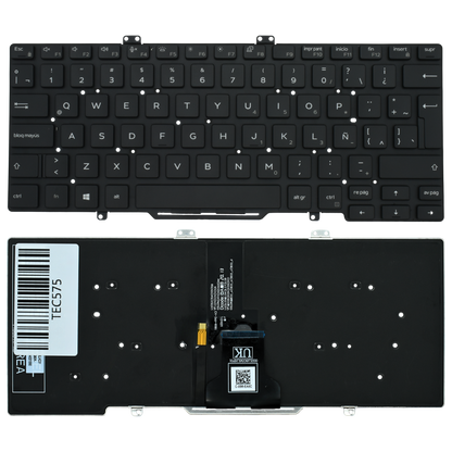 TEC575 Teclado color NEGRO (SP) para DELL Latitude 7400 5400 7410 L3400 3400 BACKLIGHT - Tecnología AltérCo