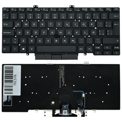 TEC576 Teclado color NEGRO (SP) para DELL Latitude 7400 5400 7410 L3400 3400 BACKLIGHT - Tecnología AltérCo