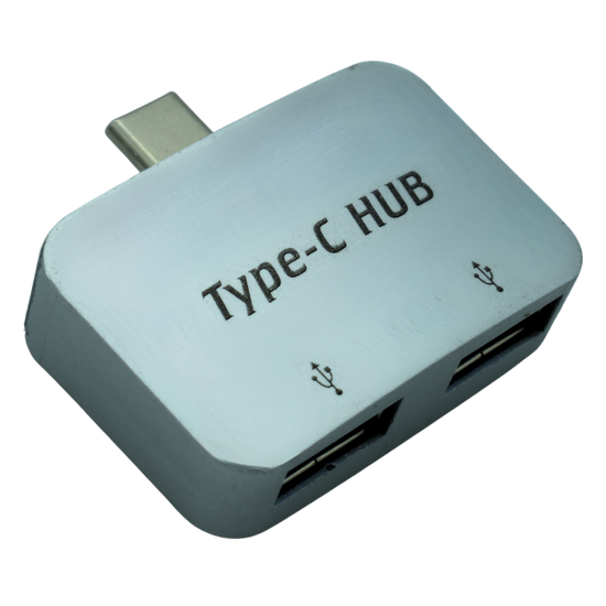ADAPTADOR TIPO C TYC-001P Adaptador Tipo C a 2 puertos USB 2.0 En color Plata