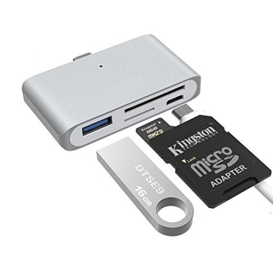 TYC-003 Adaptador HUB Tipo C con Puertos  USB-C / USB 3.0 / TF CARD / SD CARD