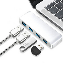 ADAPTADOR TIPO C TYC-004 Adaptador HUB Tipo C con Puertos  USB-C / USB 3.0 / TF CARD / SD CARD