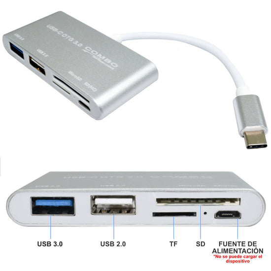 TYC-005 Adaptador HUB Tipo C con Puertos  USB 3.0