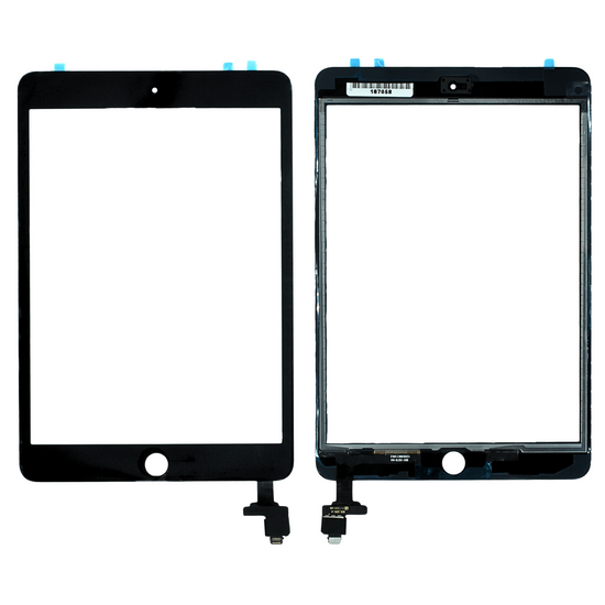 ipdM3-001S ipad mini 3 digitizer / touch panel with IC connector (SIN Boton de HOME) NEGRO