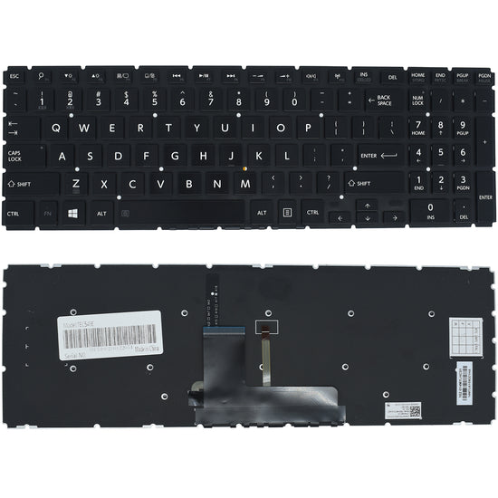 TEC549E Teclado color Negro (US) para Toshiba L50-B L50D-B L55-B L55D-B Luminoso *ENTER DELGADO