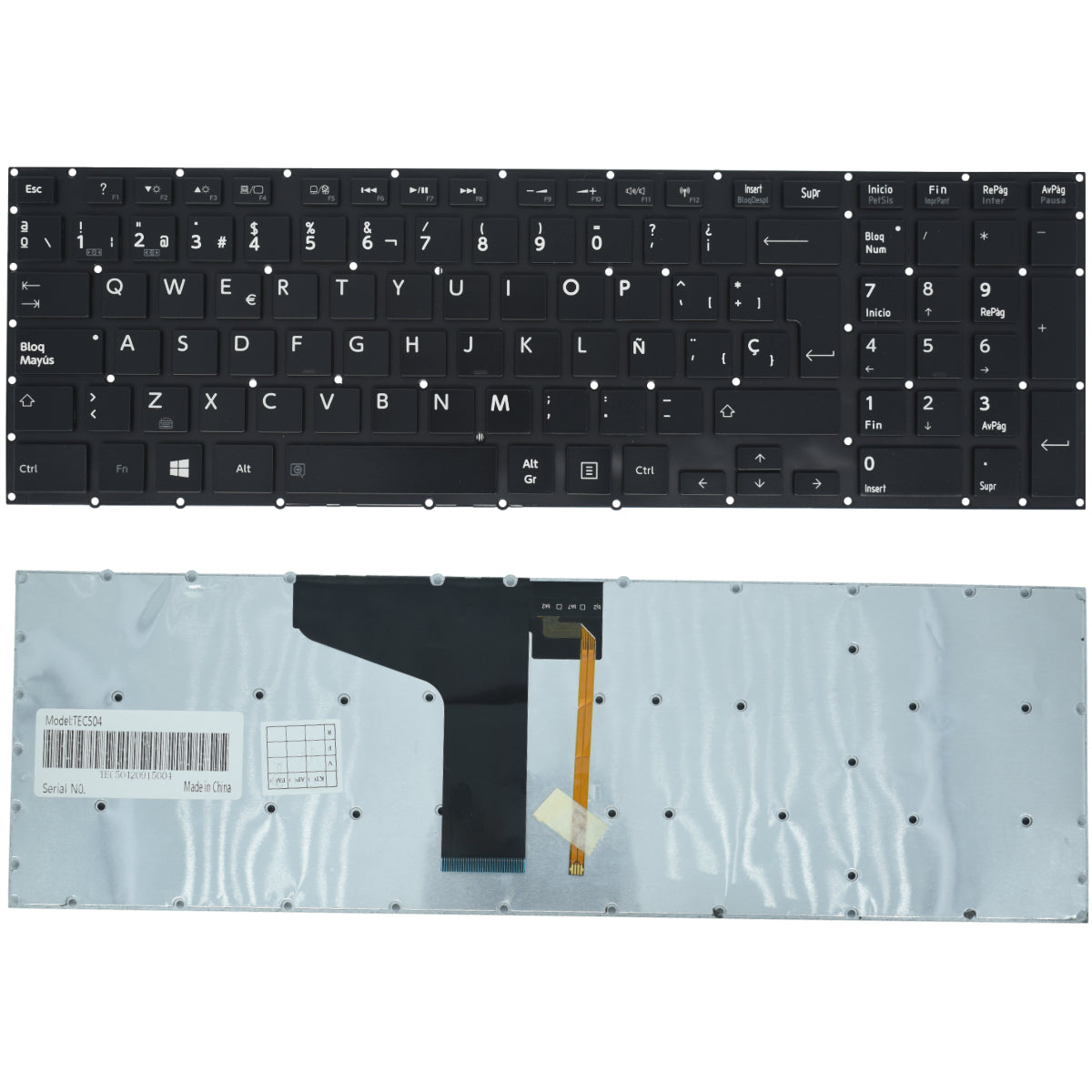 TEC504 Teclado Toshiba P55 P55t P70 P75 Español Iluminado