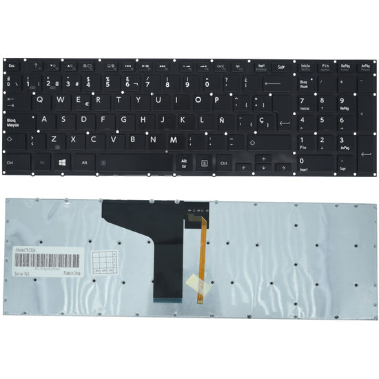 TEC504 Teclado Toshiba P55 P55t P70 P75 Español Iluminado