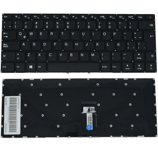 TEC017A Teclado color Negro (SP) para Lenovo Ideapad 110-14IBR 110-14AST 110-14ISK (Cable)