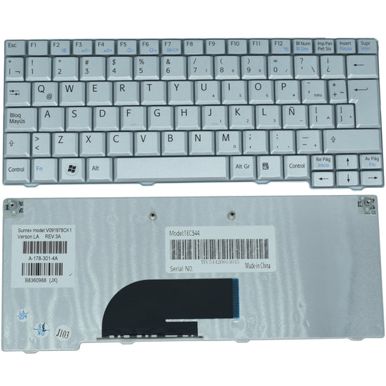 TEC544 Teclado Plata Sony Vaio Vpc M M12 M13 Pcg 21311u 21313m