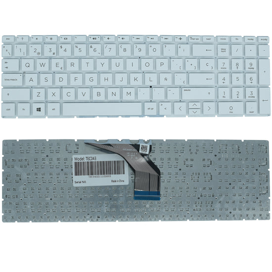 TEC043 Teclado Hp 15-da 15-db 15-cs 15-db 15-cx 15-dr 250 G7 Blanco