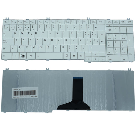 TEC168 Teclado Toshiba Satellite Blanco C650 C655 L650 L670 L755d