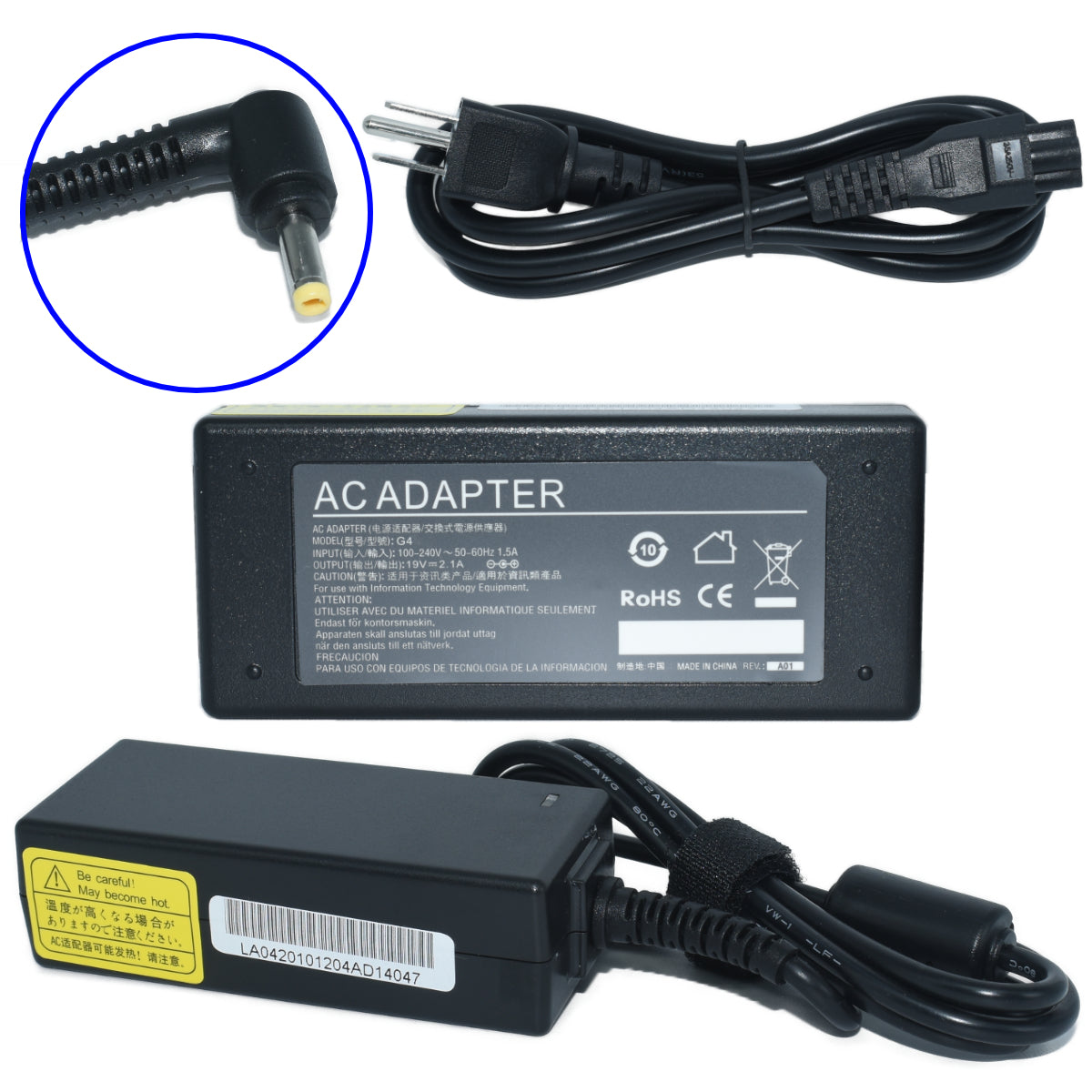 EK-G4 Cargador Hp Mini 110 210 1000 2000 3000 3500 19v 2.1a 40w