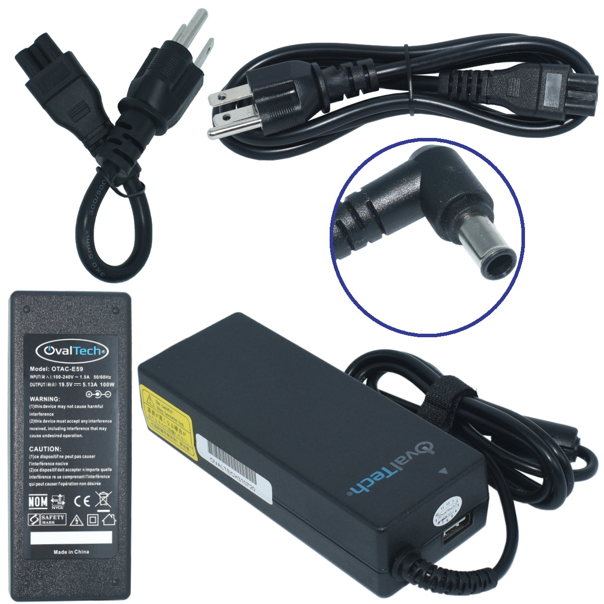 OTAC-E59 Cargador Ovaltech Sony Vaio Vgn Vpg Vpc 19.5v 4.74a 90w