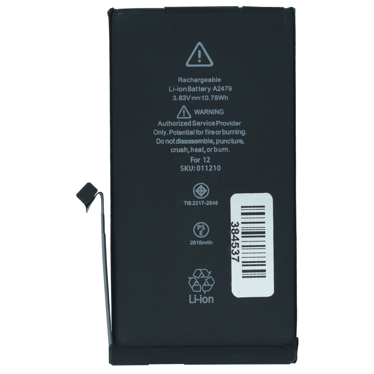 BAT-IPH12 Bateria de Reemplazo parai Phone 12 / 12 Pro (3.83V / 2815mAh)