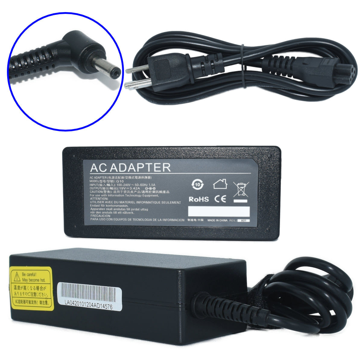 EK-G10 Cargador Asus Vivobook X556 X556ua X556ub 65w 19v 3.42a
