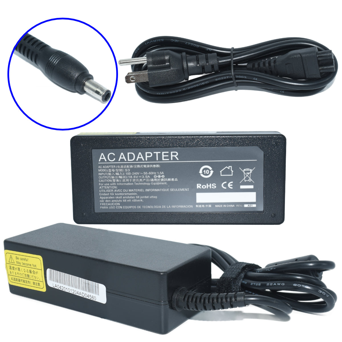 EK-S6 Cargador Mini Acer Aspire One D250 D270 Zg5 19v 2.1a 40w