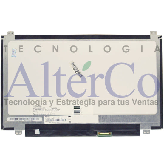 LCD116-009 Pantalla LCD 11.6 LED WXGA (1366X768) Slim Conector derecho 30P Glossy