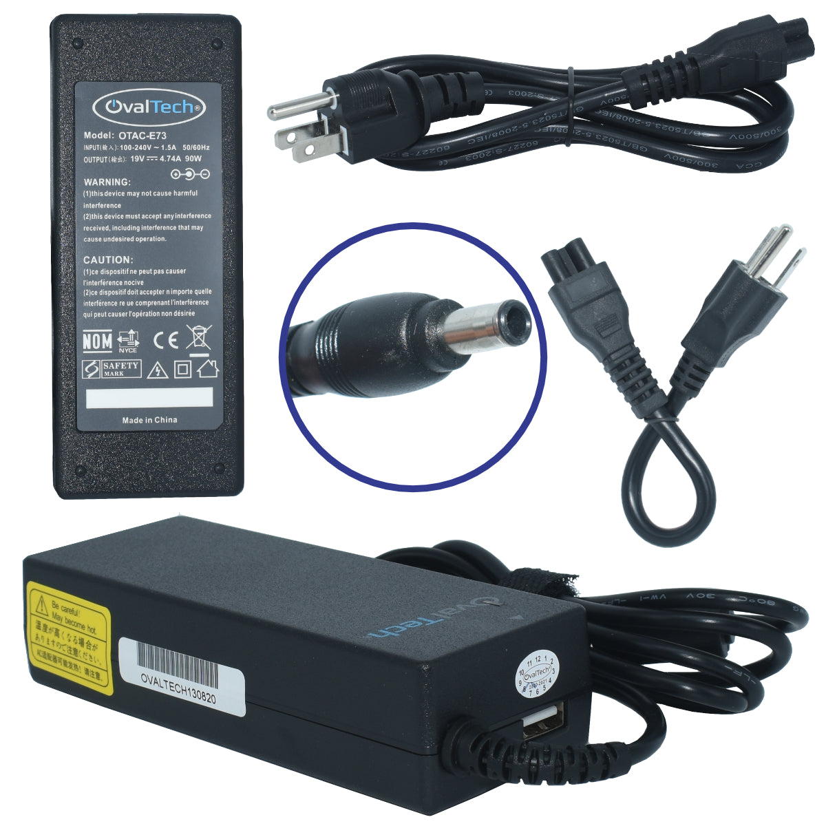 OTAC-E73 Cargador Ovaltech Samsung Np270e4e Np355e4 90w 19v 4.74a