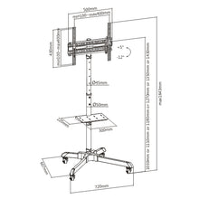 CARRITO STAND TV OVTV-CA3255 Soporte De Piso MÇ?Ǭvil Para TV De 32inch a 55inch (Resistencia 35kgs) Marca Ovaltech - Tecnología AltérCo