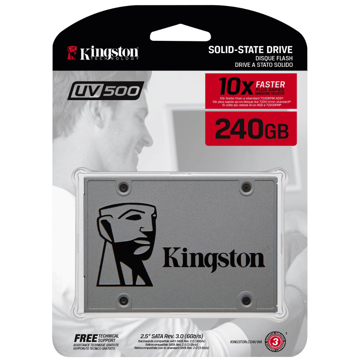 SUV400S37/240G Disco Duro de Estado Solido 240GB SA400S37/240G SATA3 / 2.5inch Marca Kingston - Tecnología AltérCo