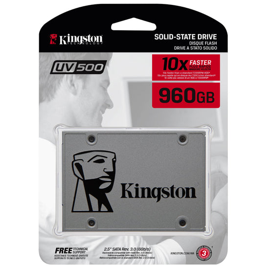 SUV400S37/960G Disco Duro de Estado Solido 960GB SA400S37/960G SATA3 / 2.5inch Marca Kingston - Tecnología AltérCo
