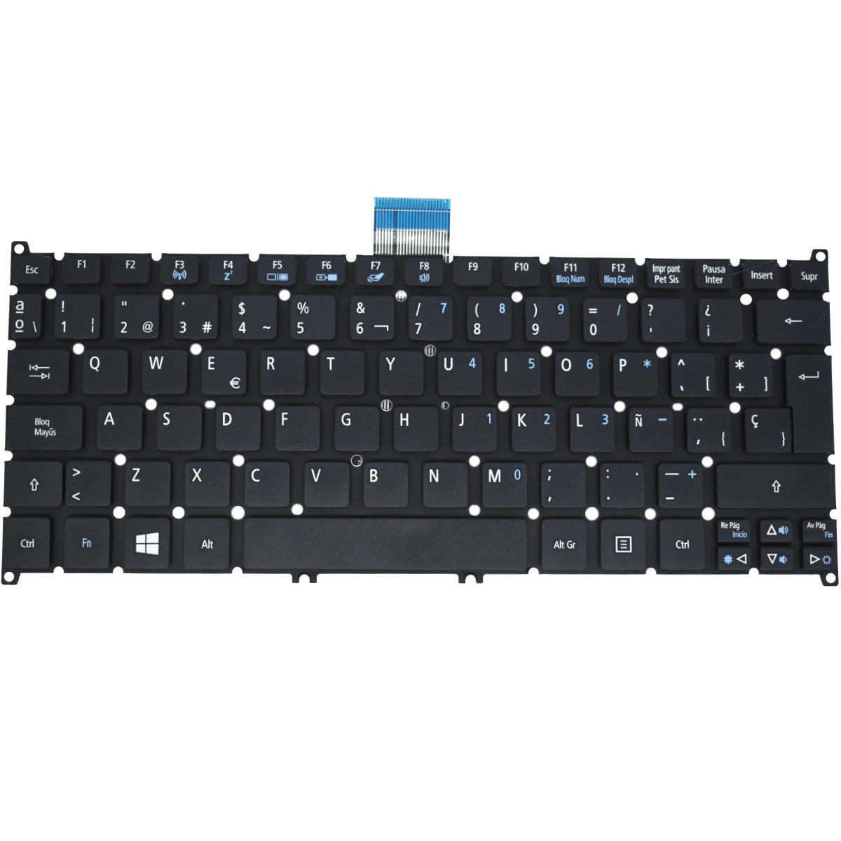 TEC003 Teclado color Negro (SP) para ACER Aspire S3, Aspire S5, Aspire One 756 - Tecnología AltérCo