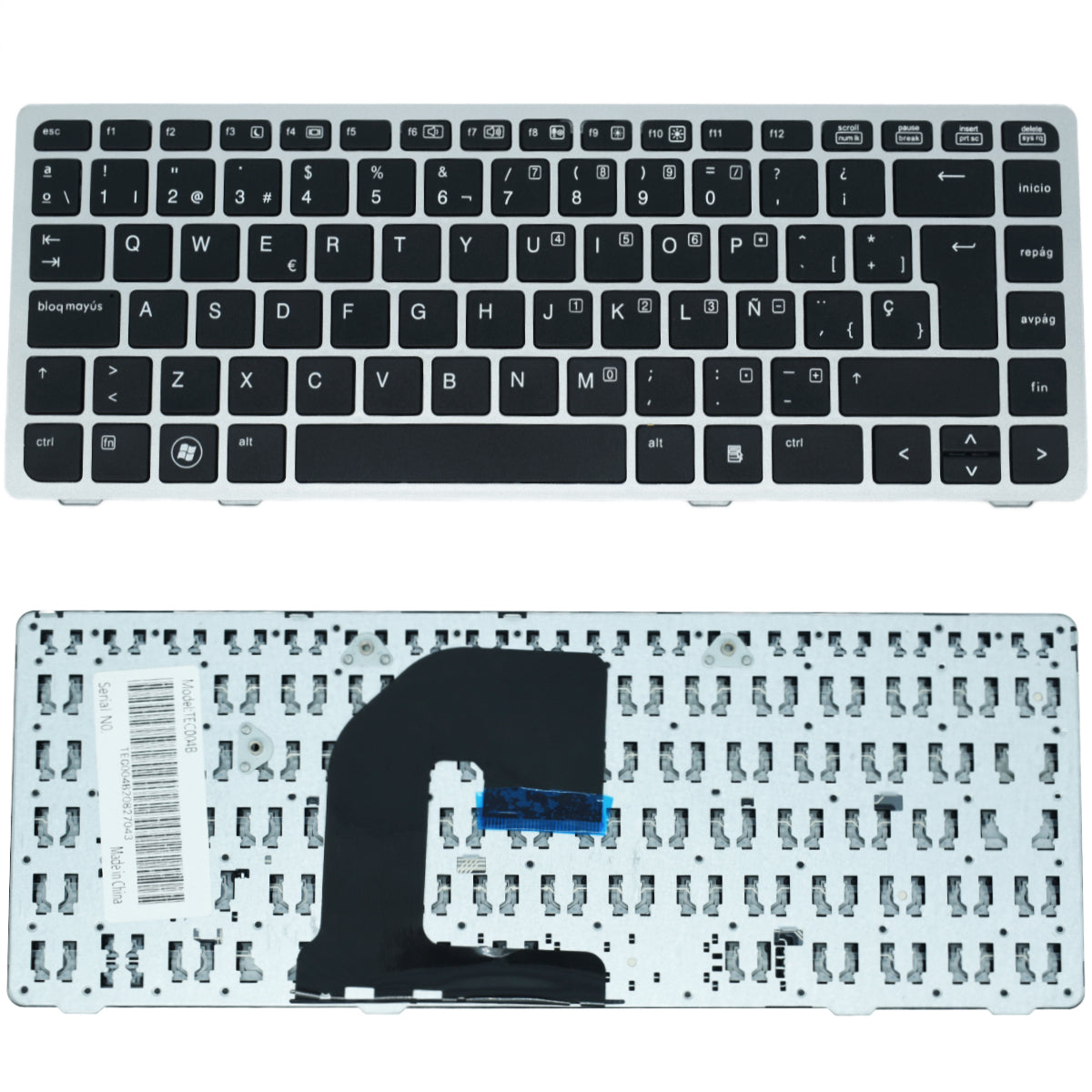TEC004B Teclado color plata (SP) para HP Elitebook 8460P (SIN Point Stick) - Tecnología AltérCo