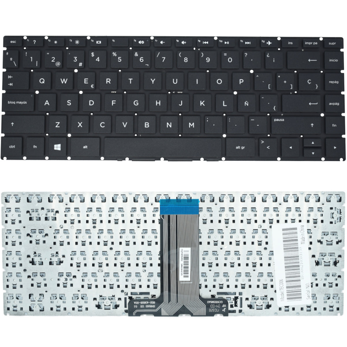 TEC006 Teclado color Negro (SP) para HP 14-bs000 14-bs100 14-bs500 14-bs 240 G6 245 G6 246 G6 - Tecnología AltérCo