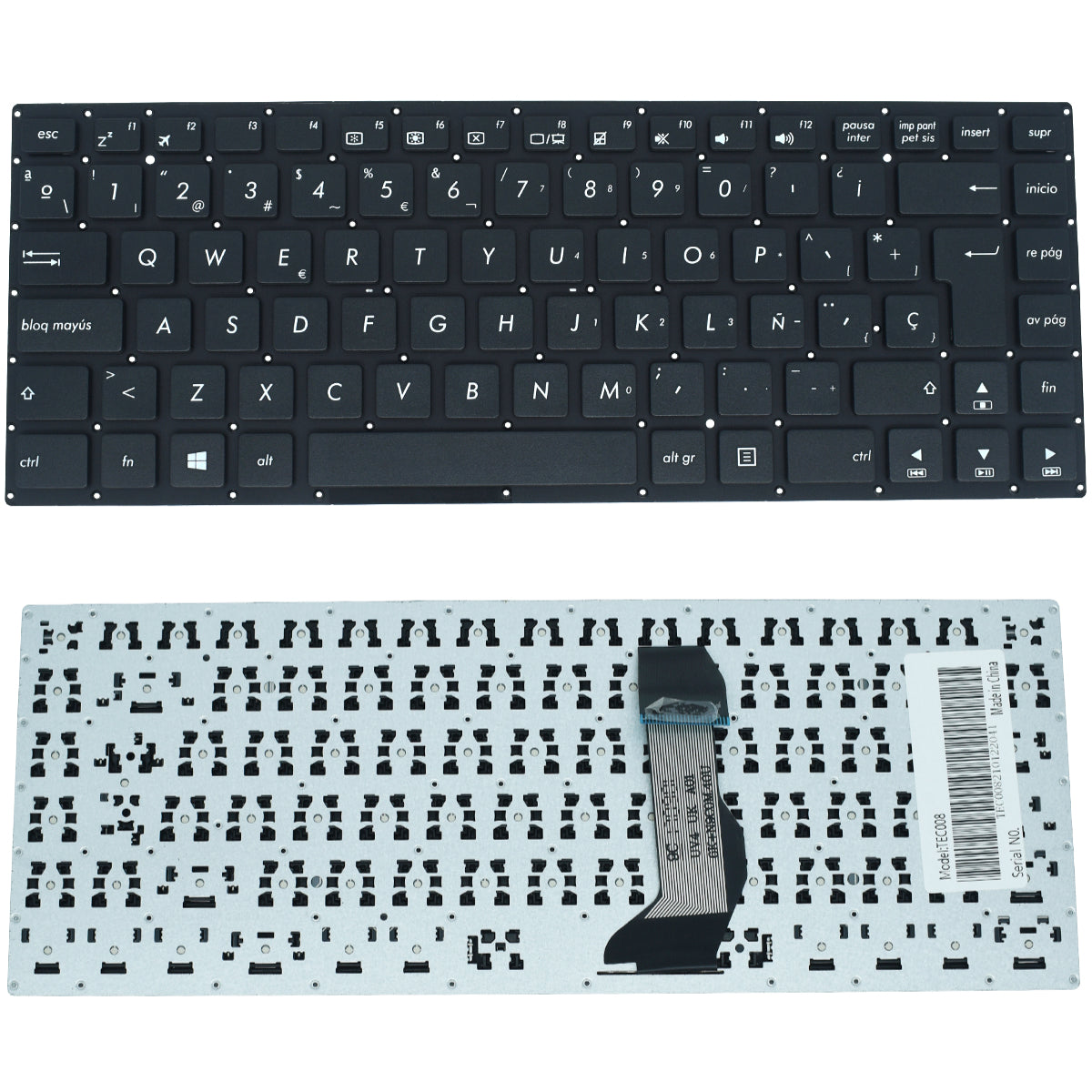 TEC008 Teclado color Negro (SP) para ASUS E402 E402M E402MA E402SA E402S E403SA E402N - Tecnología AltérCo