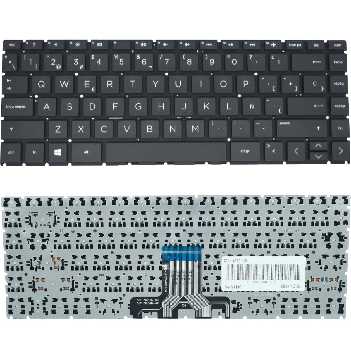 TEC028 Teclado color NEGRO (SP) para HP Pavilion Hp 14-ce 14-da 14-cd 14cm 14-ma 14-ck 14-dg - Tecnología AltérCo