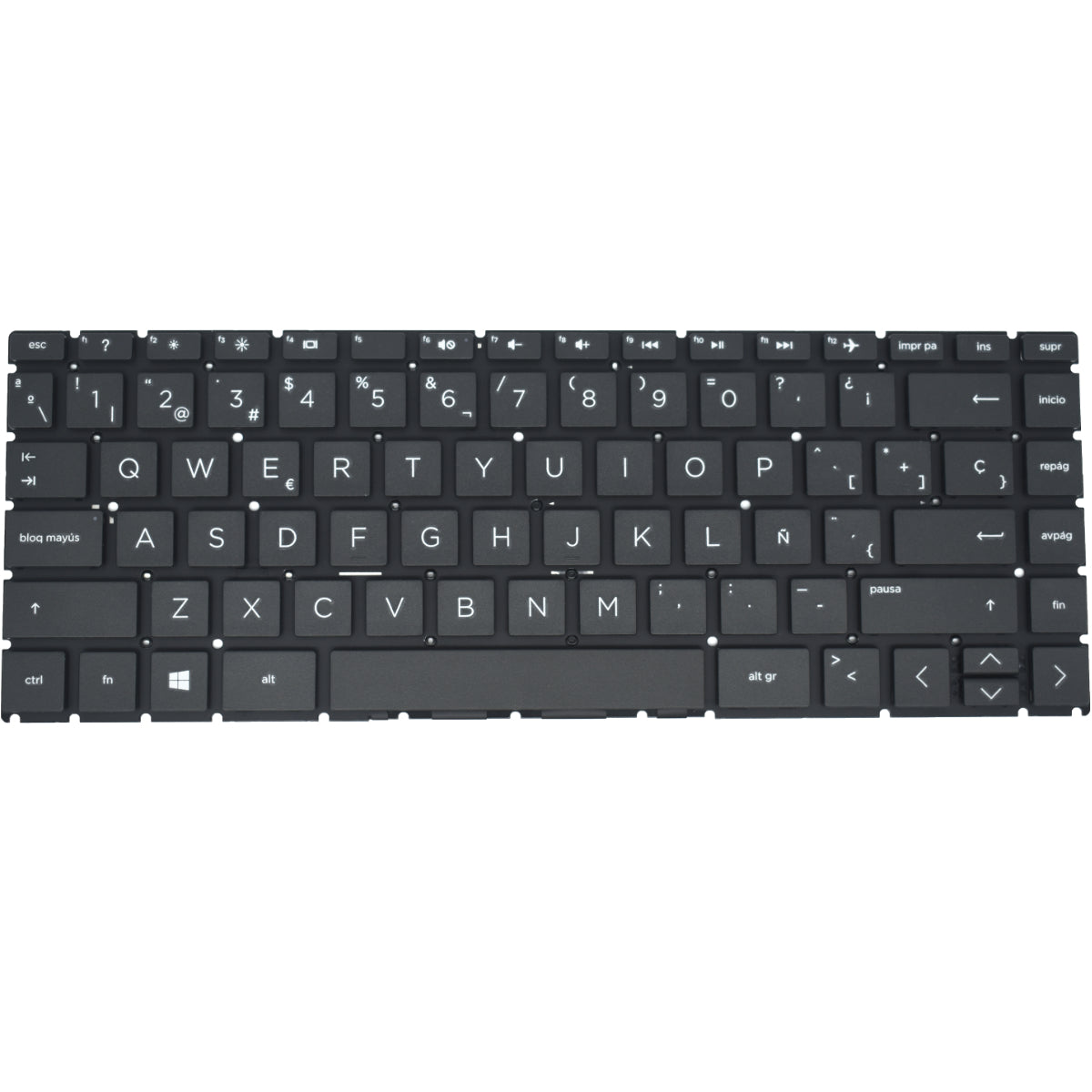 TEC028 Teclado color NEGRO (SP) para HP Pavilion Hp 14-ce 14-da 14-cd 14cm 14-ma 14-ck 14-dg - Tecnología AltérCo