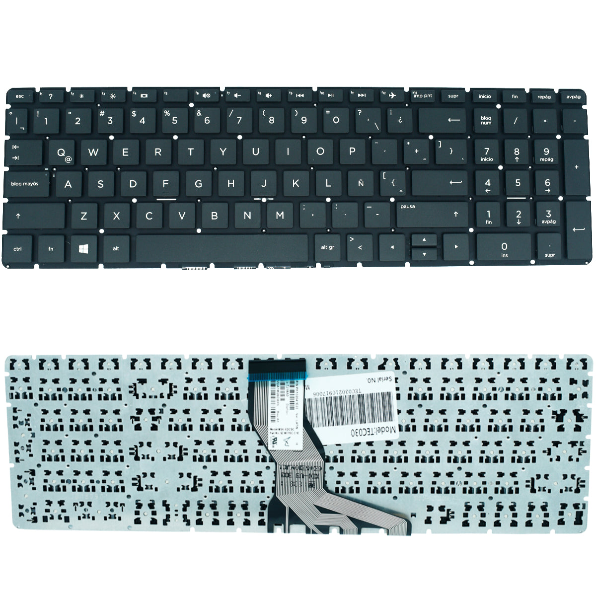 TEC030 Teclado color Negro (SP) para HP 15-ab 15ab 15-ab000 15-ab100 (CTRL cuadrado) (Enter delgado) - Tecnología AltérCo