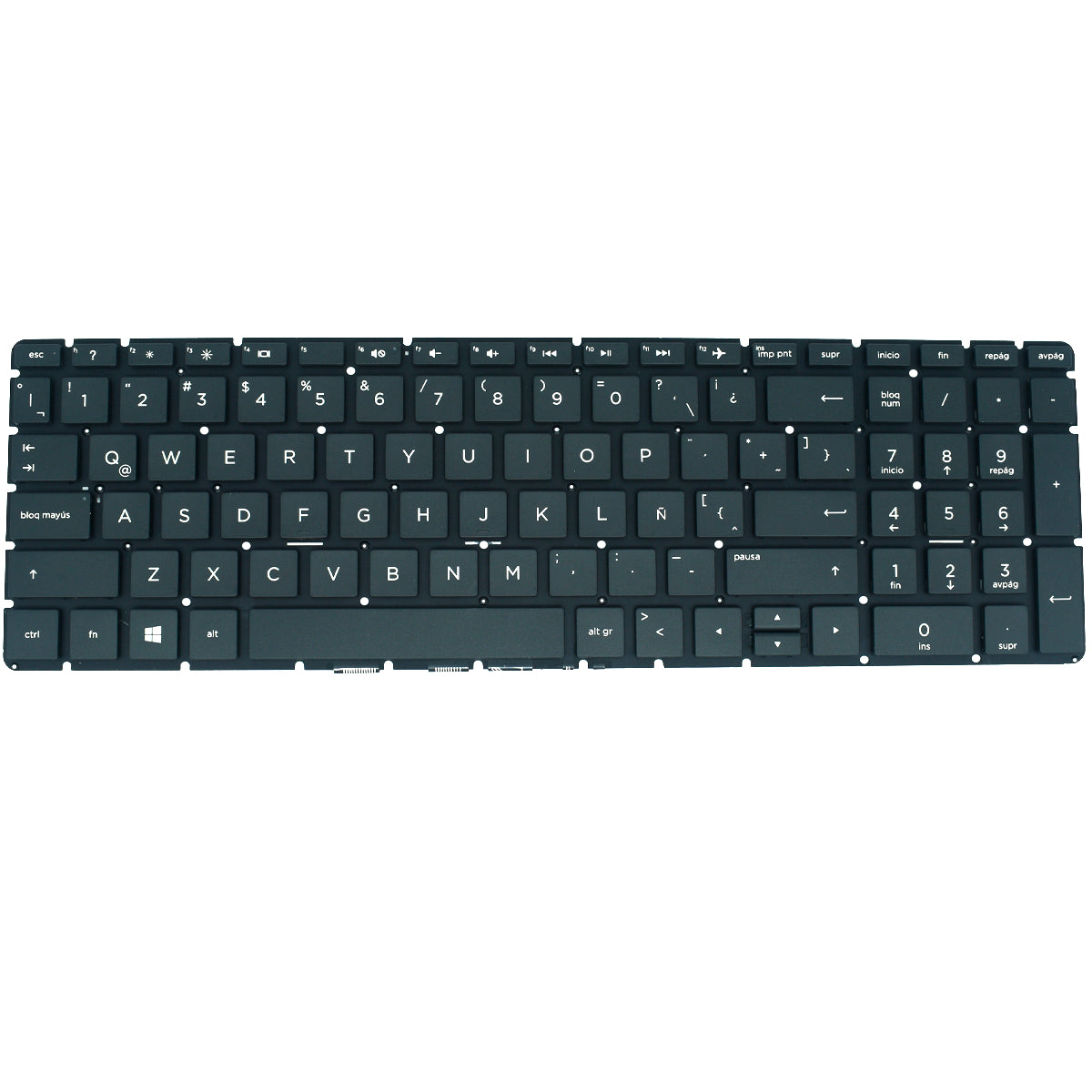 TEC030 Teclado color Negro (SP) para HP 15-ab 15ab 15-ab000 15-ab100 (CTRL cuadrado) (Enter delgado) - Tecnología AltérCo