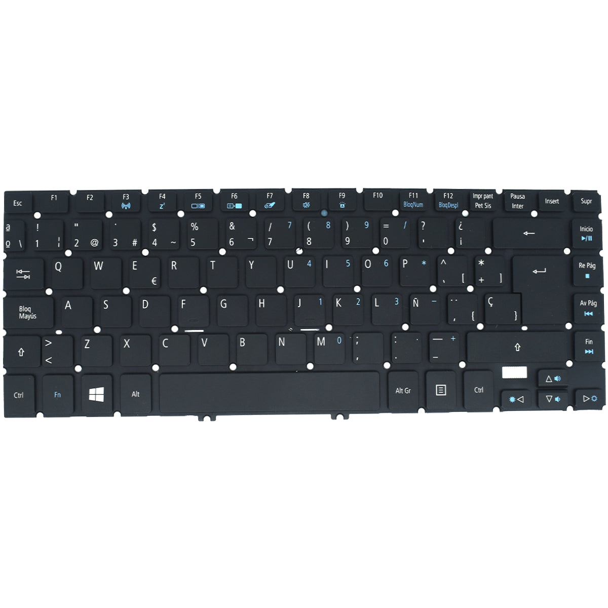 TEC038 Teclado color Negro (SP) para ACER Aspire V5-472PG V5-473 V5-473G V5-473P V5-473PG ILUMINADO (BACKLIGHT)