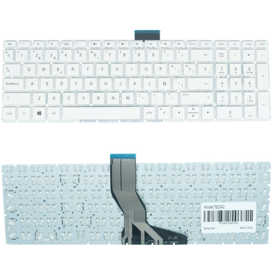 TEC042 Teclado color Blanco (SP) para Hp 15-BS 15-BSxxx 15-bw 15-bs021la 15-bw022la 15-bw023la (Sin Marco)