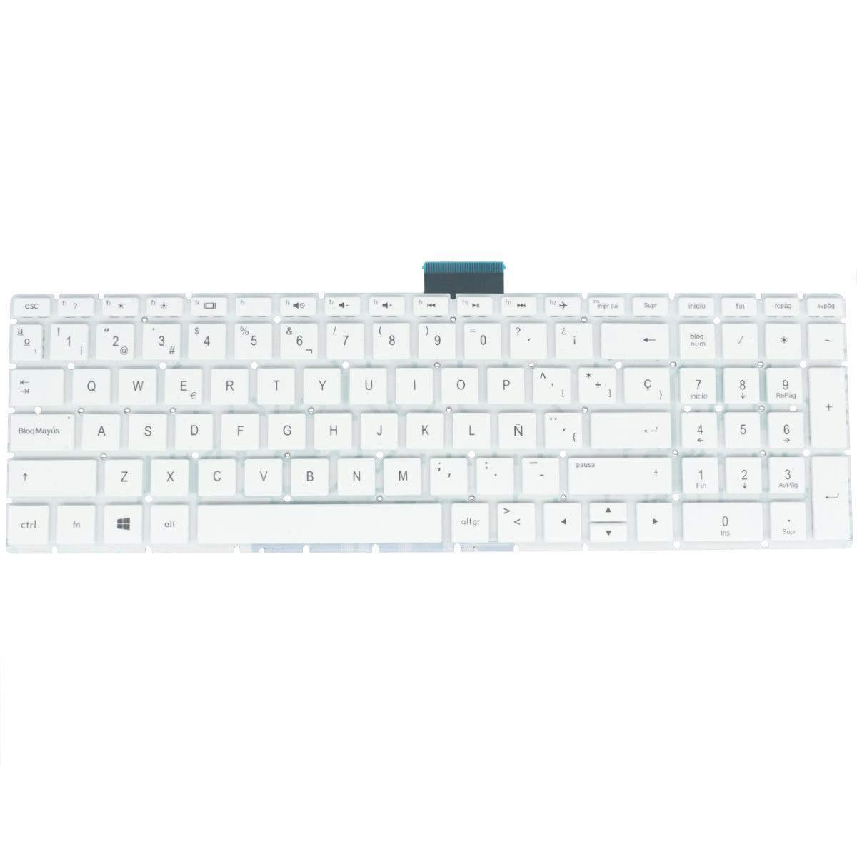TEC042 Teclado color Blanco (SP) para Hp 15-BS 15-BSxxx 15-bw 15-bs021la 15-bw022la 15-bw023la (Sin Marco) - Tecnología AltérCo
