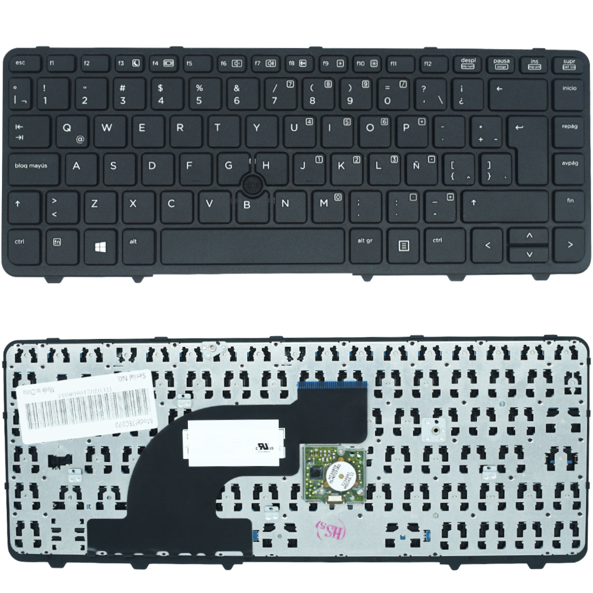 TEC070 Teclado color Negro (SP) para HP Probook 640 G1 G0 440 445 645 A640 (Con Marco) - Tecnología AltérCo
