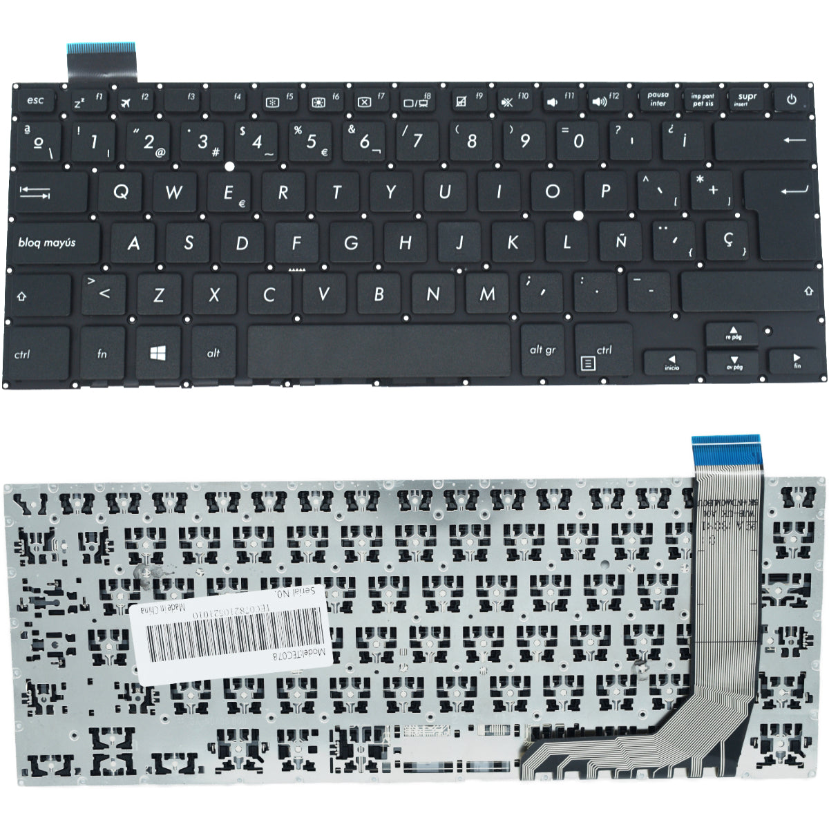 TEC078 Teclado color Negro (SP) para Asus X407 X407m X407ma A407 X407ub X407ua - Tecnología AltérCo