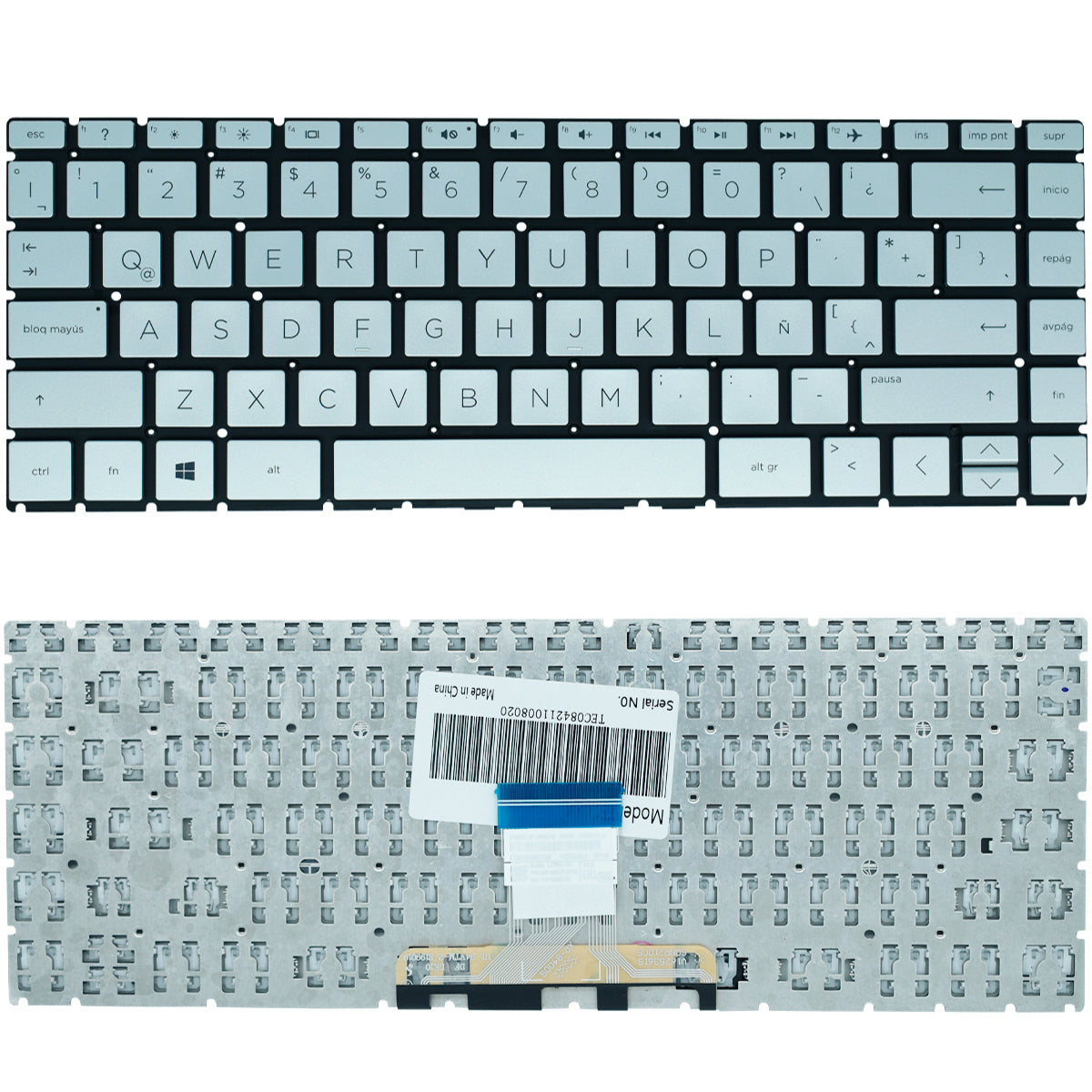 TEC084 Teclado color Plata (SP) para Hp X360 14-cd 14-cd000 14-cd0000 14t-cd00 - Tecnología AltérCo