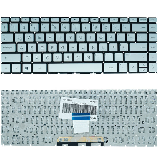TEC084 Teclado color Plata (SP) para Hp X360 14-cd 14-cd000 14-cd0000 14t-cd00