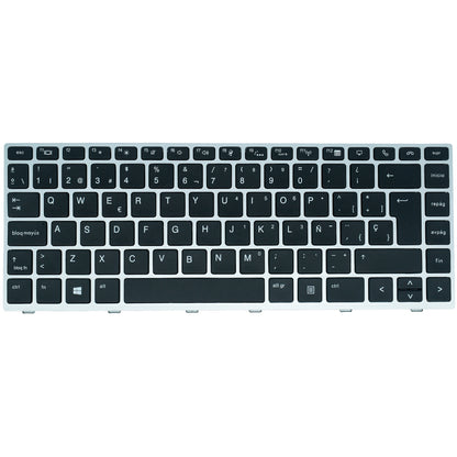 TEC092 Teclado color Negro (SP) para HP EliteBook 840 G5 846 G5 745 G5 (Marco Plata) - Tecnología AltérCo
