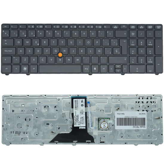 TEC102 Teclado color Negro (SP) para HP Elitebook 8560w 8570w (Point stick / No Backlight)