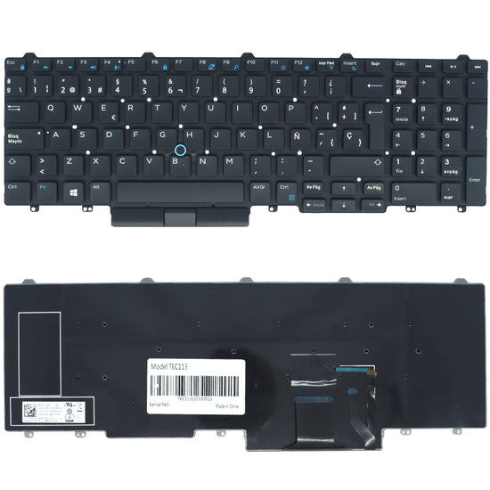 TEC113 Teclado color Negro (SP) para Dell Latitude E5550 E5570 E5580 Precision 5710 7510 SIN Backlight