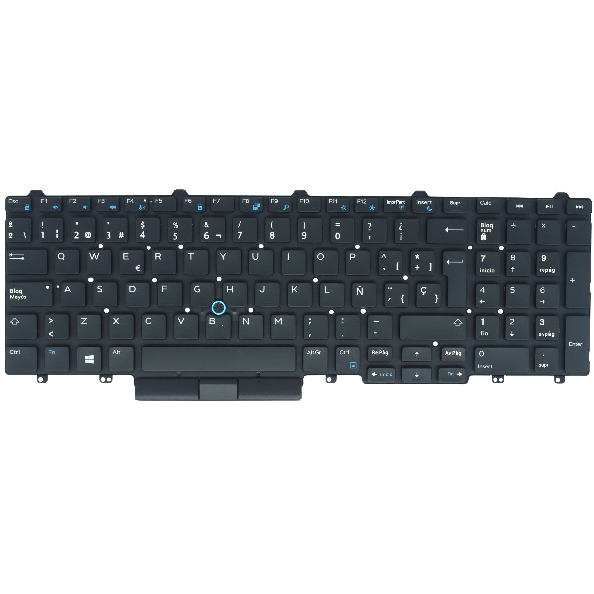 TEC113 Teclado color Negro (SP) para Dell Latitude E5550 E5570 E5580 Precision 5710 7510 SIN Backlight - Tecnología AltérCo