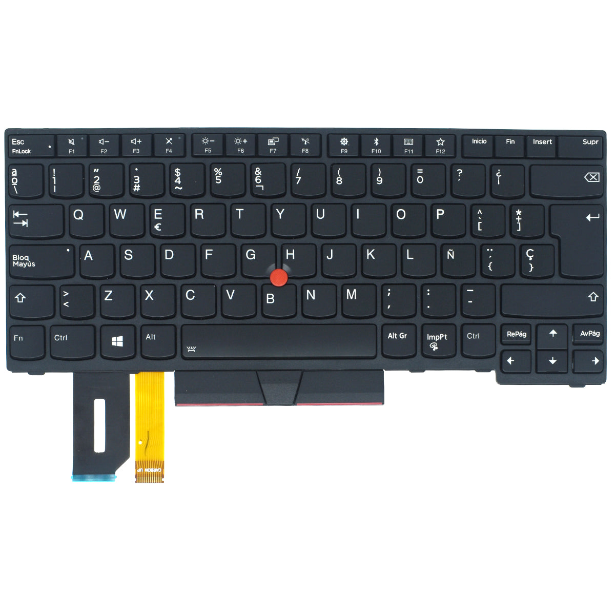 TEC118 Teclado color Negro (SP) para Lenovo Thinkpad E480 T490 E490 L380 BACKLIGHT - Tecnología AltérCo