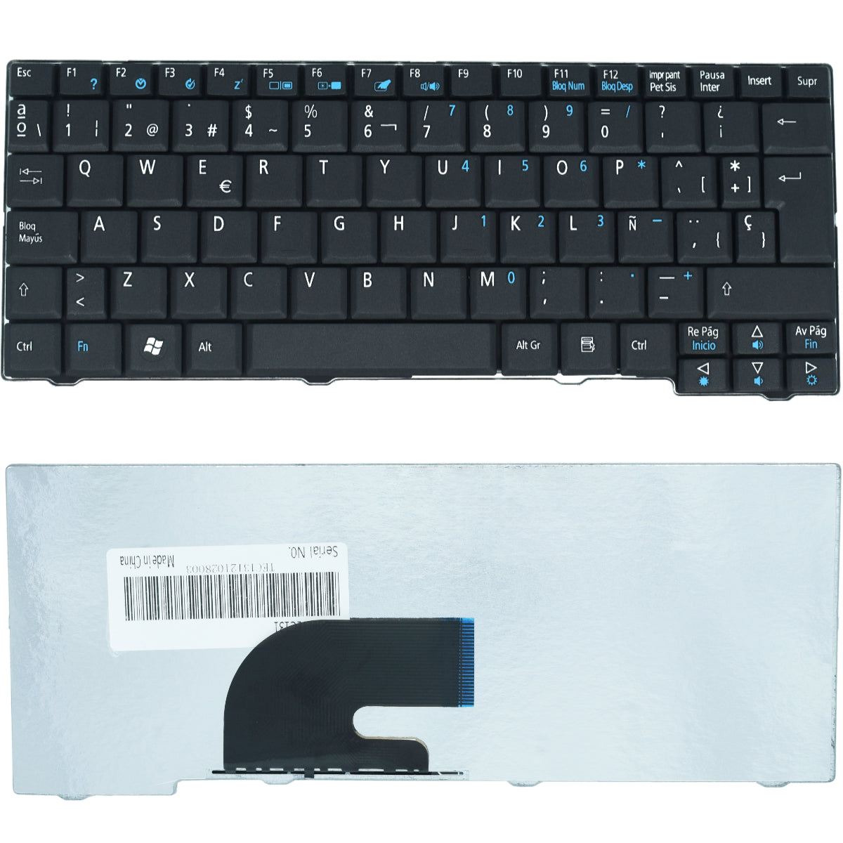 TEC131 Teclado color Negro (SP) para ACER Aspire ONE ZG5 - Tecnología AltérCo
