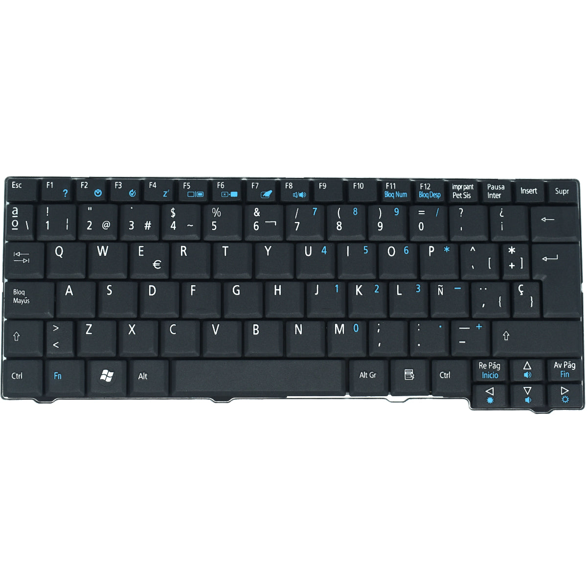 TEC131 Teclado color Negro (SP) para ACER Aspire ONE ZG5 - Tecnología AltérCo