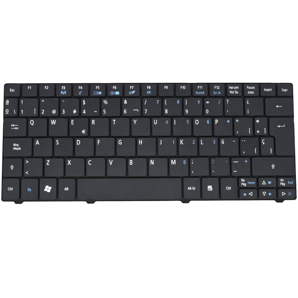 TEC157 Teclado color Negro (SP) para ACER Aspire One Ao722 752 752H 753 ZA3 ZA5 751 751H 721