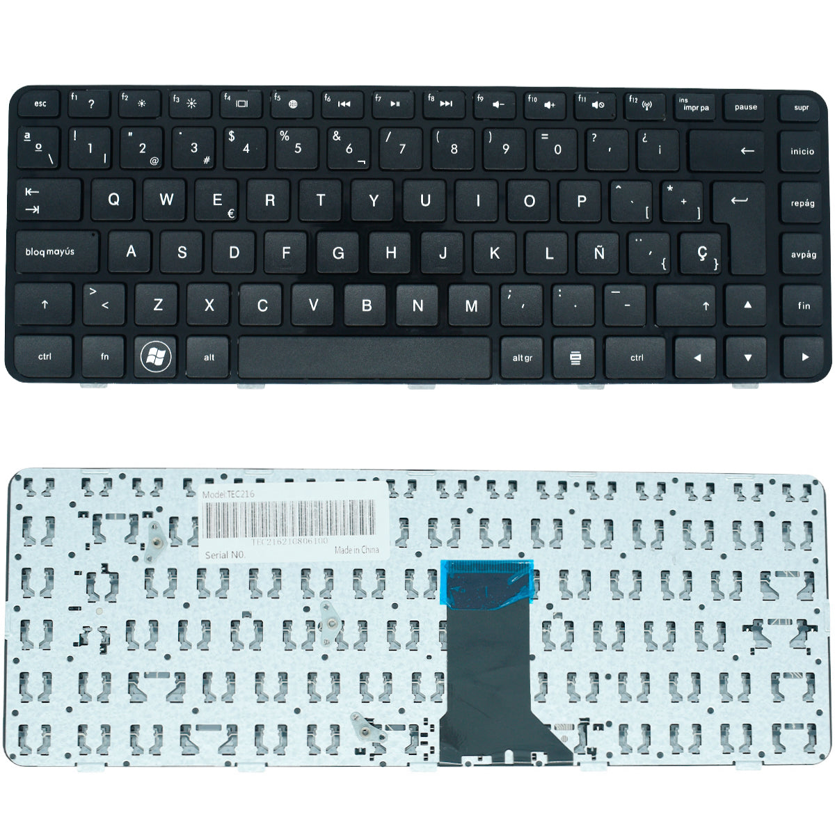 TEC216 Teclado color Negro (SP) para HP Pavilion Dm4-1000, Pavilion Dm4-3050, Pavilion DV5-2000 - Tecnología AltérCo