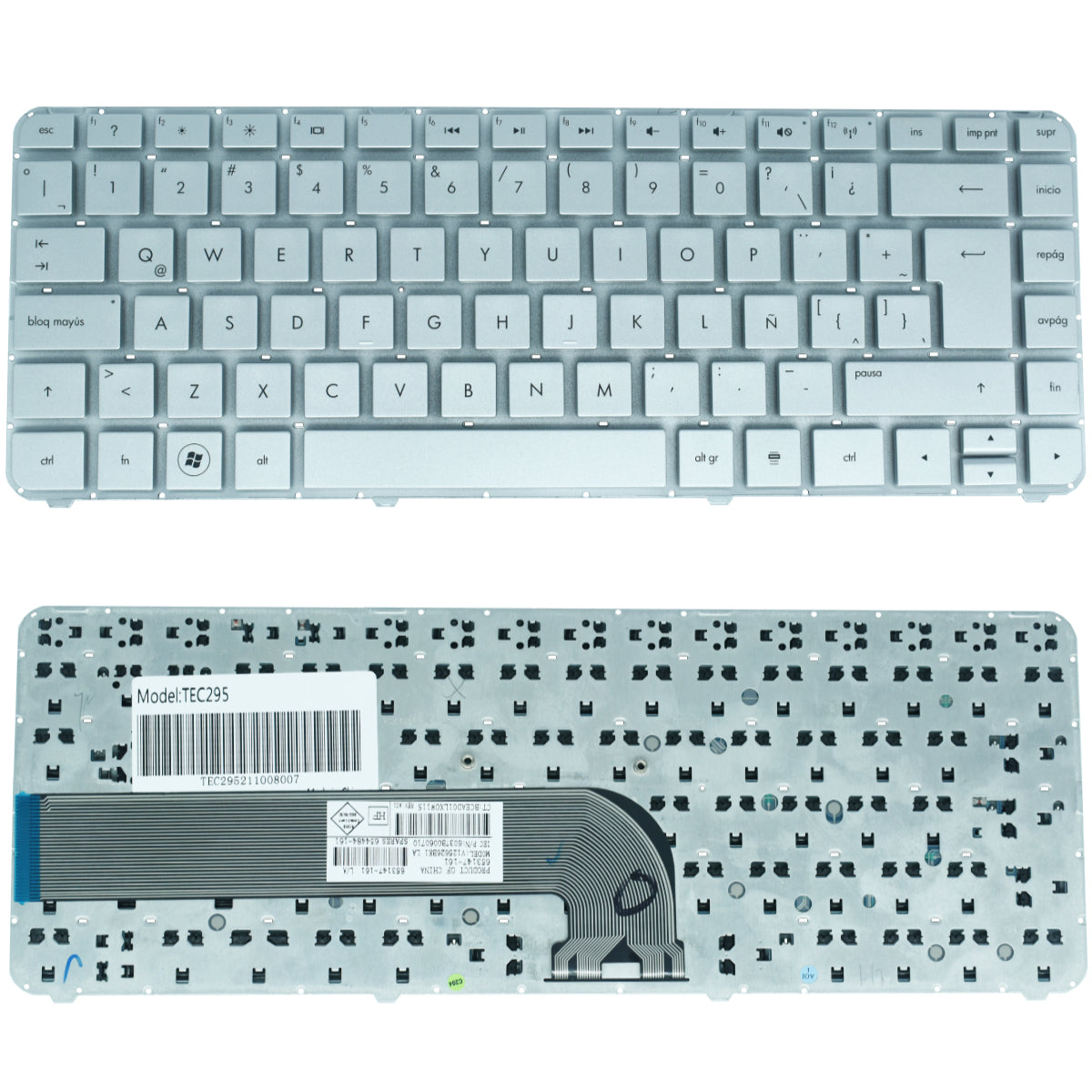 TEC295 Teclado color Plata (SP) para HP Pavilion DV4-3000, Pavilion Dv4-4000 - Tecnología AltérCo
