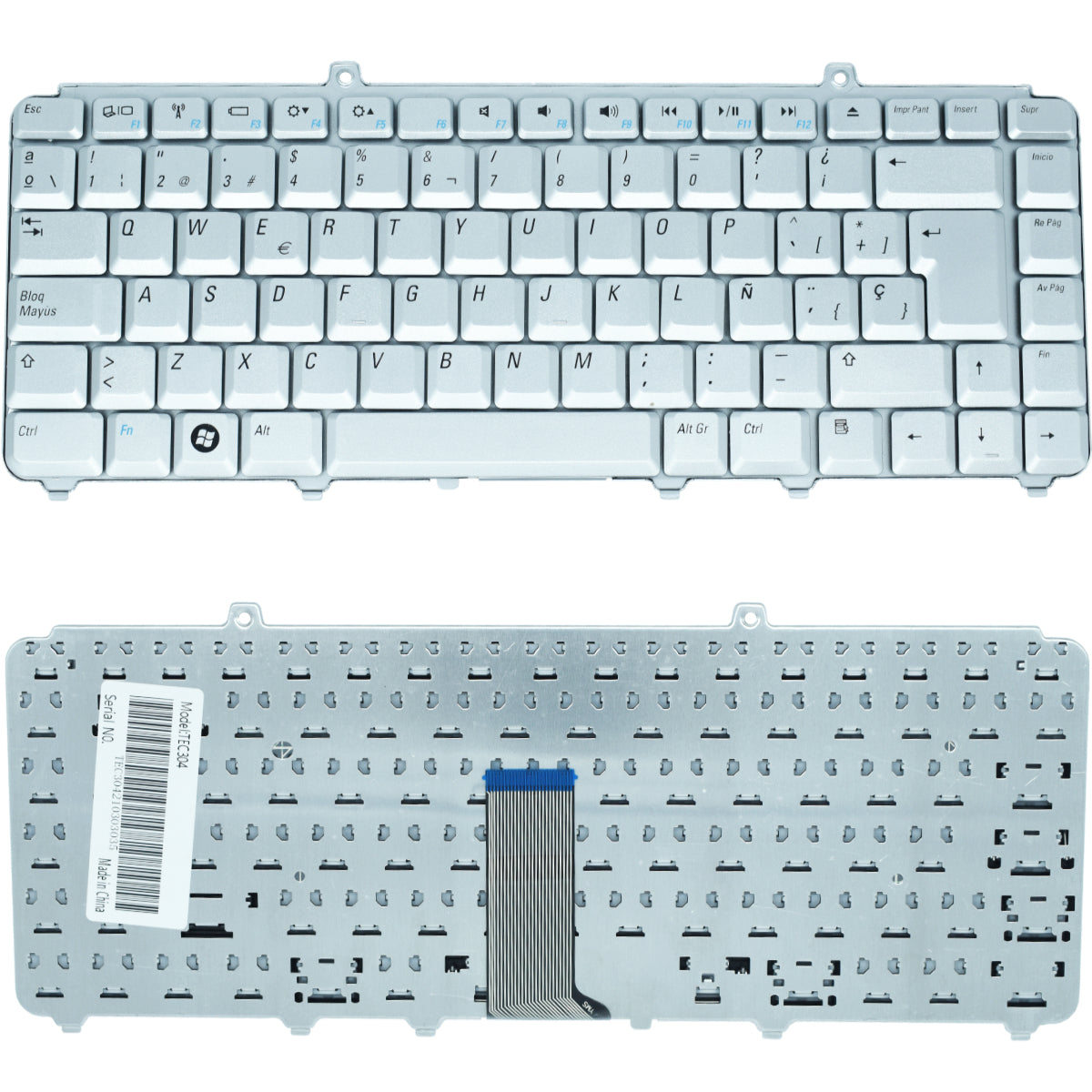 TEC304 Teclado color Plata (SP) para DELL Inspiron 1525, Inspiron 1545, Inspiron 1420, XPS M1330 - Tecnología AltérCo